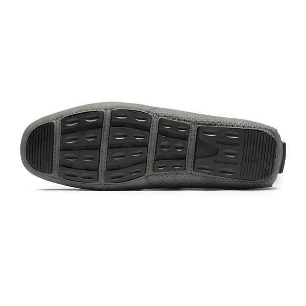 Men's Versatile PU Leather Casual Loafers - GREY - 3